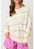 2025 Autumn Women's Casual Loose Long Sleeve Dopamine Print Sweater