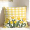 Yellow Tulip Bicycle And Hello Sunshine Pillow Case  Soft Pillow Cover Funny Pillowcases For Sofa Home Decor
