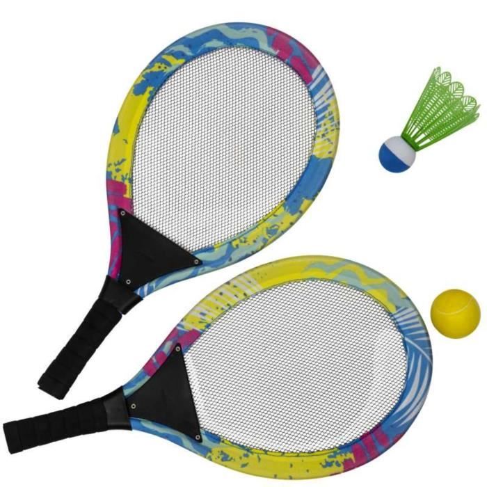 Jeu de raquettes - Free Easy - 4 pcs - Tennis - Badminton - Mixte