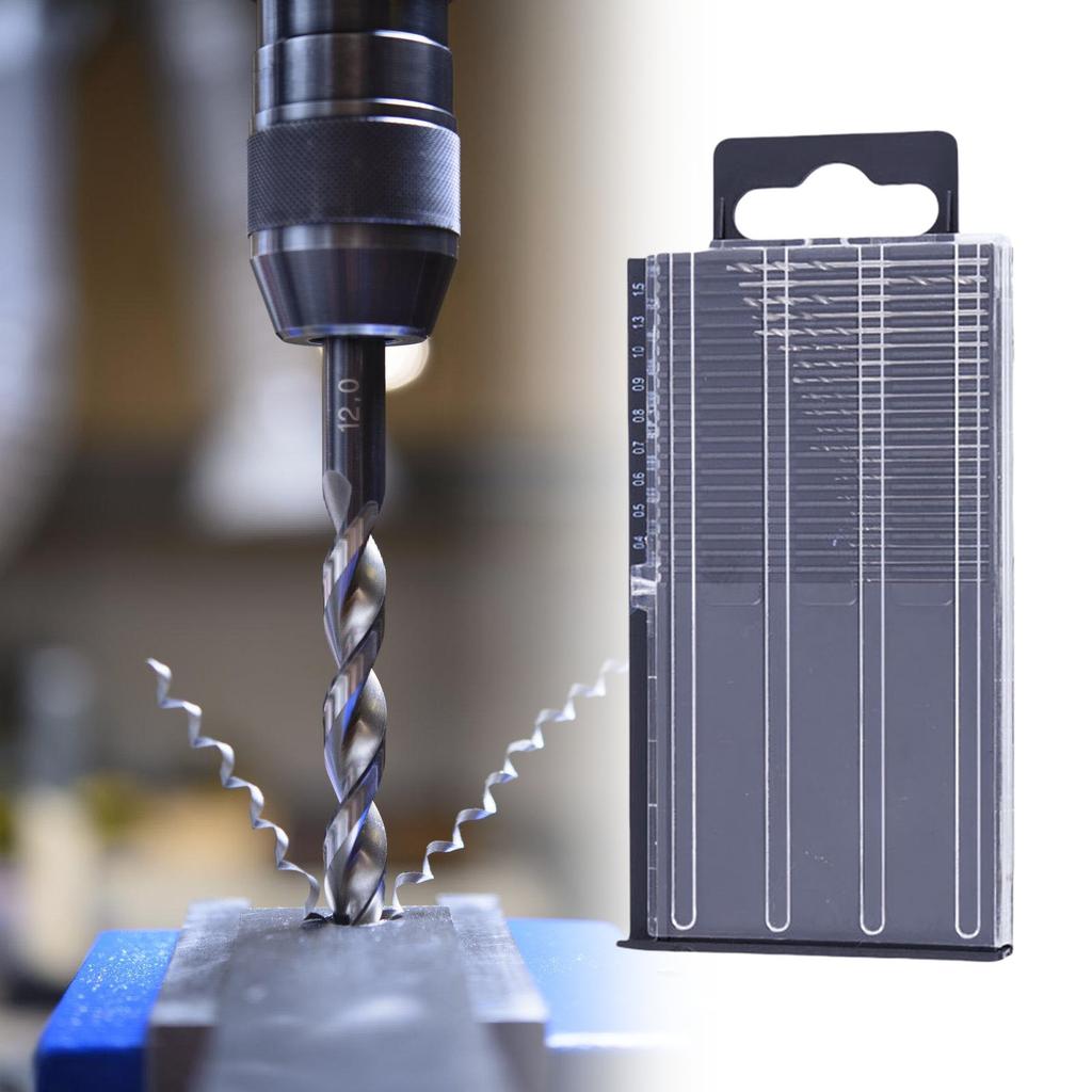 20/25Pcs Mini Twist Drill Bit Set with Plastic Box for Precisions Crafts Jewelry Making and Watch Repair Hole Drill Tool