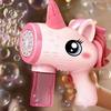 Non-Toxic Unicorn Bubbles Machine Automatic Soap Blower Bubble Blowing Toy Electric Bubble Gun Outdoor Party Games Toy