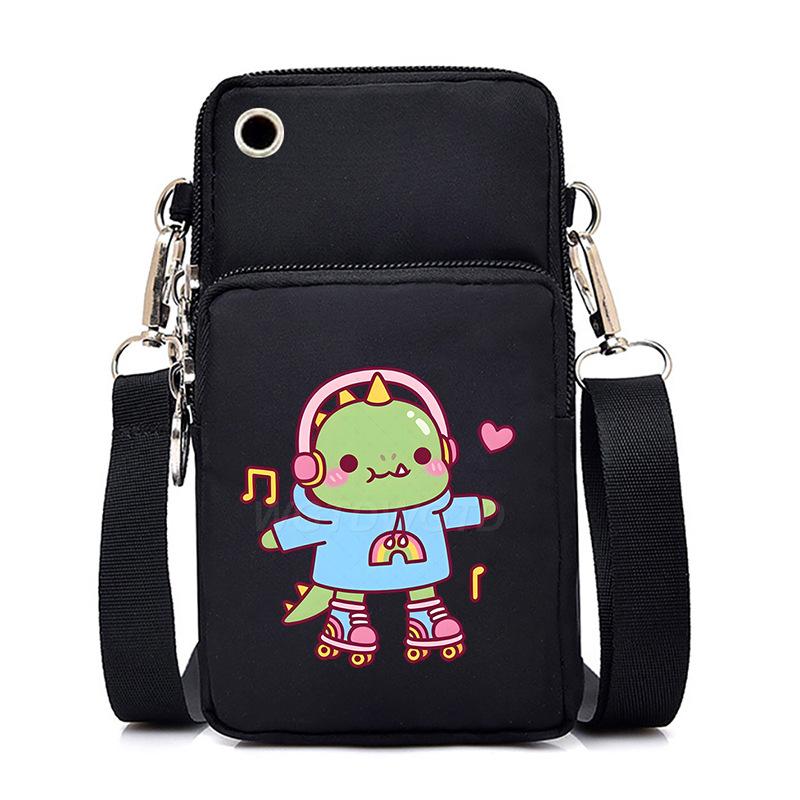 Casual mobile phone bag cute printing new messenger bag Korean version versatile small bag vertical change bag