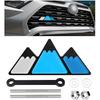 Car Tri-Color Grille Emblem, Auto Snow Mountain Decoration Sticker Triangle Badge Decal, Car Bumper 3-Color Decoration Accessories, Universal for