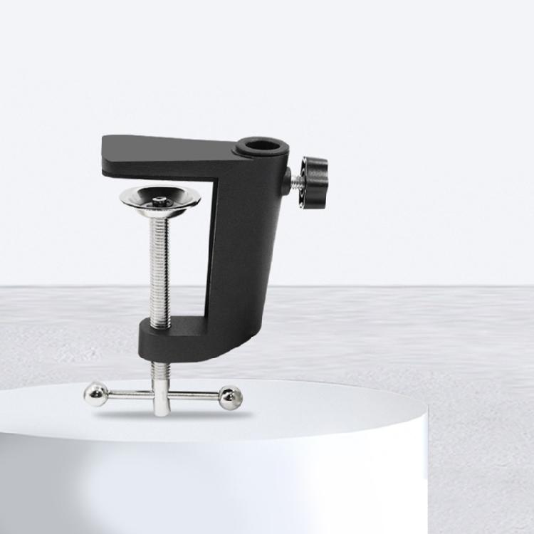 Aluminum Alloy Microphone Stand Table Mount Clamp With Stable Base For Easy Positioning Heavy Duty C Clamp Mount