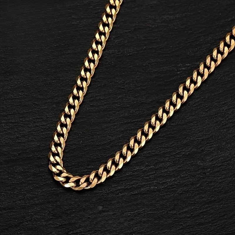 Handmade refined Cuban chain, simple and advanced, stylish, basic chain, INS wind, jewelry gifts, giving people the first choice, with gift boxes