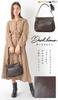 Notre Favori Genuine Leather Shoulder Bag for Crossbody Leather Ariel Dark Brown Women, Handbag, 2-Way, Design, (Gold Hardware)
