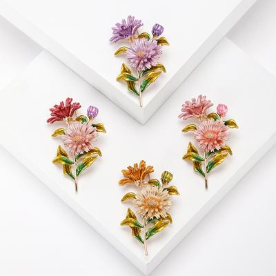 Retro Gorgeous Daisy Brooch Female Simple Temperament Corsage Jacket Cardigan Fashion Versatile Personalized Pin With Accessories