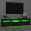 VidaXL TV Stand with LED Lights Entertainment Center Storage Media Console Living Room Furniture Home 3152755