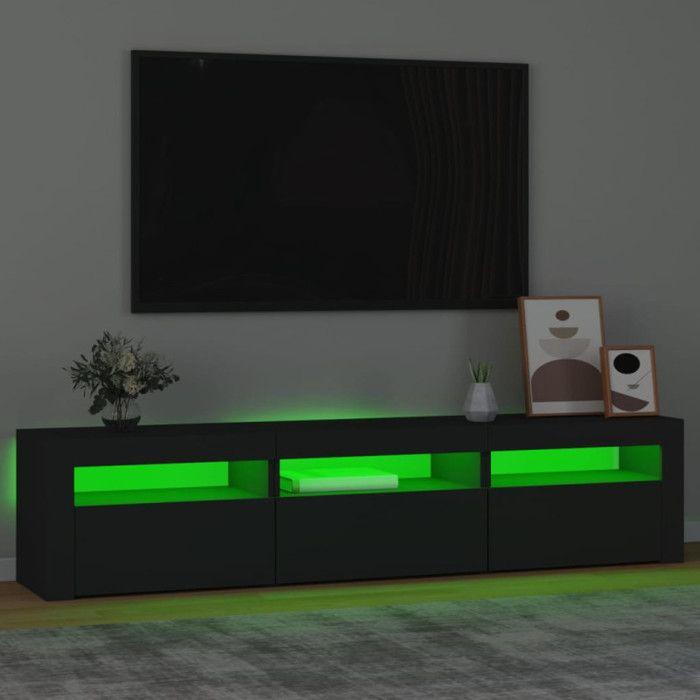 VidaXL TV Stand with LED Lights Entertainment Center Storage Media Console Living Room Furniture Home 3152755