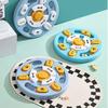 Training Toy Anti Choking Dog Puzzle Toy Rotating Interactive Pet Slow Food Bowl Durable with Sound Pet Leakage Tray Cat