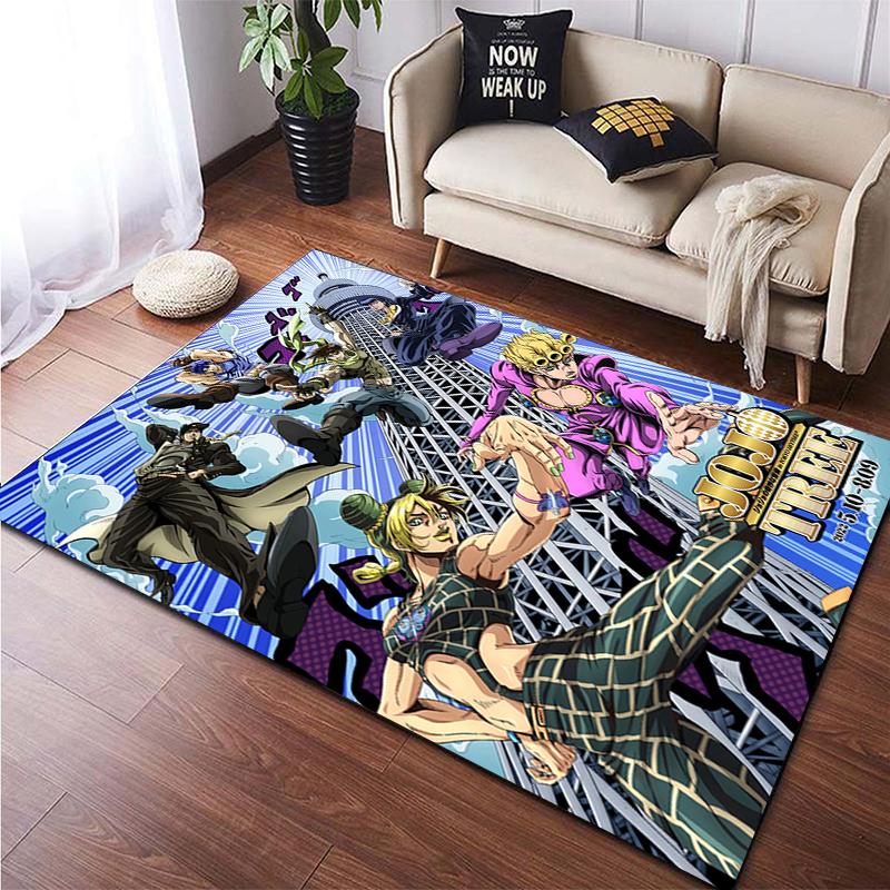 Jojo's Bizarre Adventure Carpet for Living room,Non Slip BATHROOM mat,Portable Lightweight Picnic Mat,bedroom Decor Rug