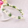 Women Garland Flower Hairband Simulated Fabric Flower and Leaf Wreath for Women Party Hairstyle Making