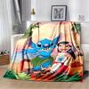 1pc Stitch Printing Blanket - Soft, All-Season Throw for Office Blanket, Personalized Gift with Adorable Cartoon Design