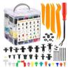 1240Pcs Car Retainer Clips & Body Clips Kit Nylon Bumper Fender Rivets Door Panel Clips Plastic Rivets with 10 Cable Ties