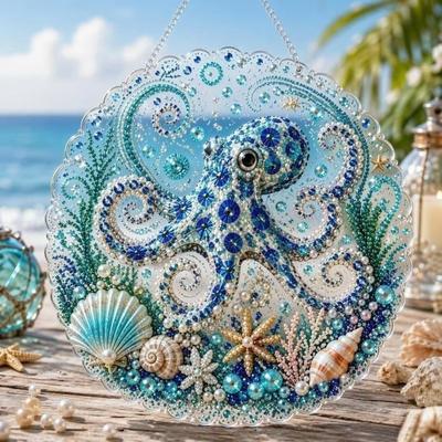 Sparkling Finish  Painting Kits Special Shaped  Art  Coastal Window Decor