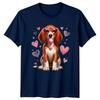 Beagle Dog Valentines Day Holidays Unisexs TShirt Unisexs Graphic Bubblegum Hearts