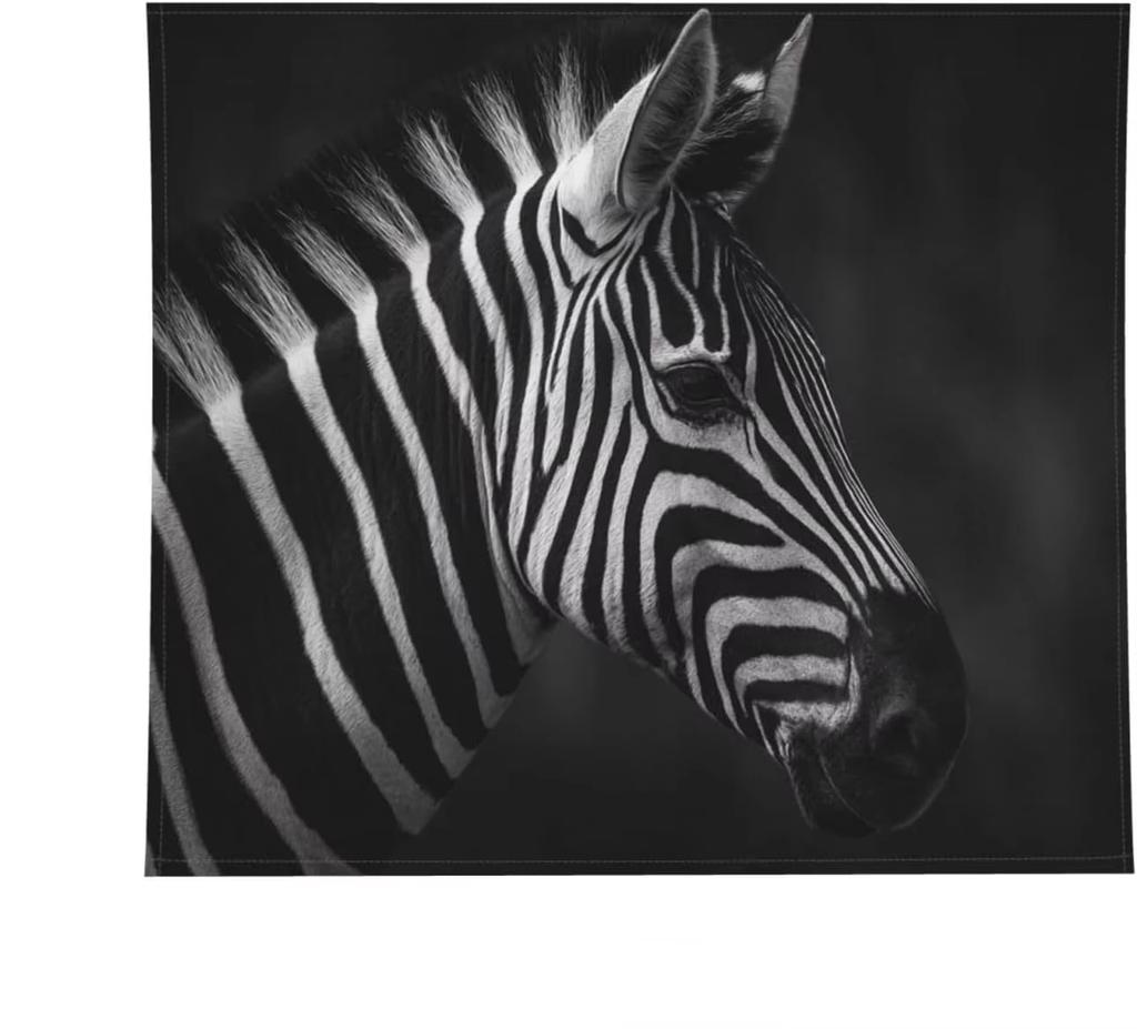Durable Sun Shade Tapestry Versatile Zebra Pattern for Event Booth Beach Party Background Decor