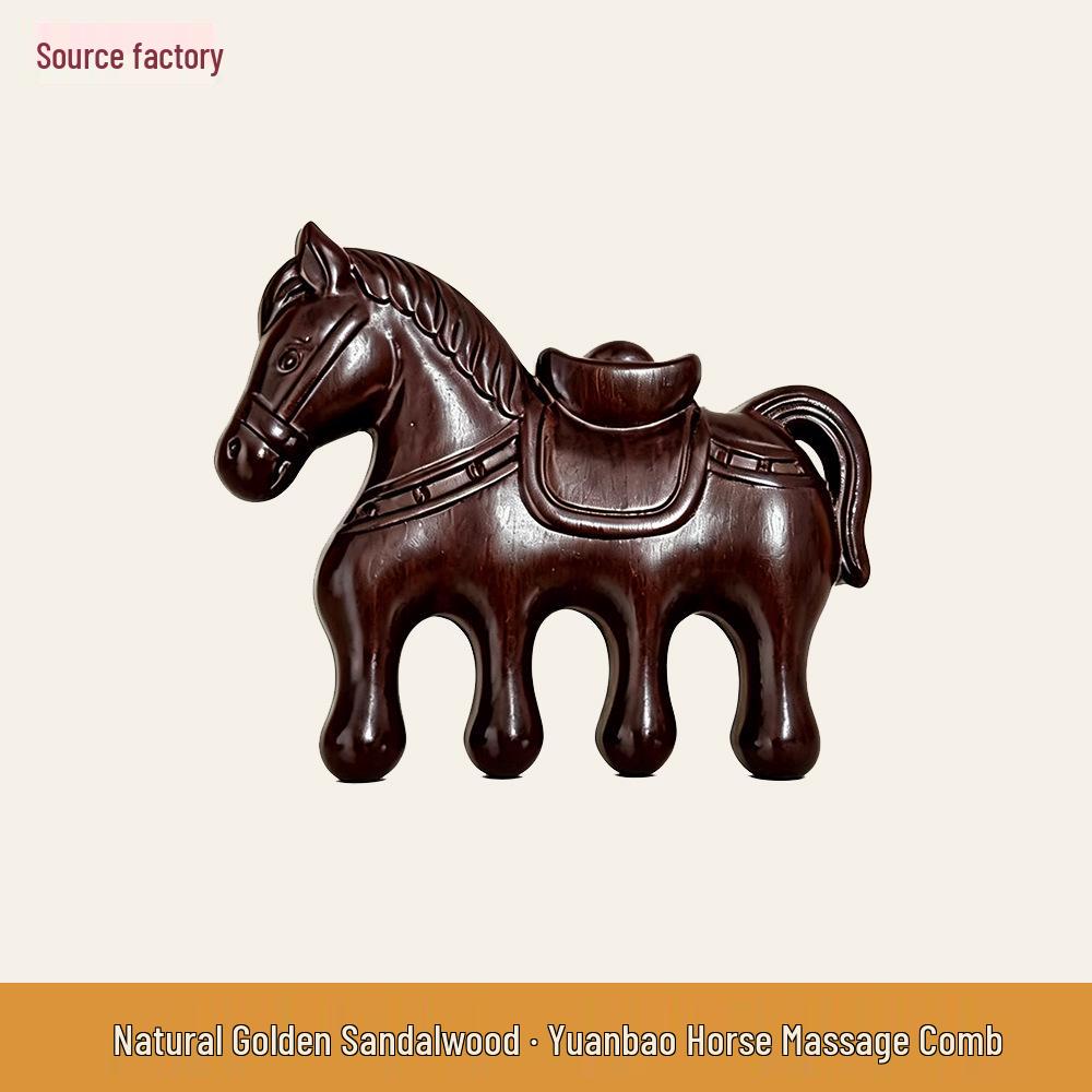 Red Sandalwood Scalp Massage Comb for Gua Sha Therapy and Beauty.