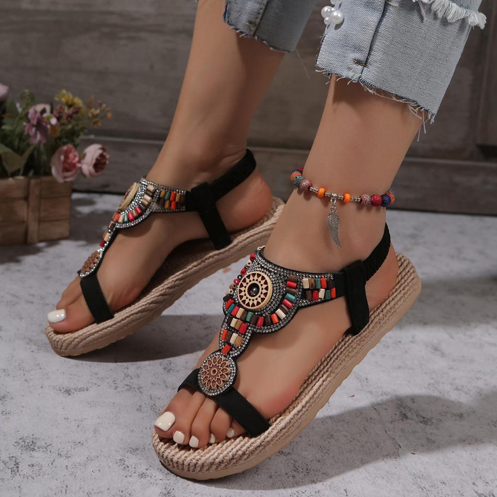Spring and summer thick-soled flip-flops beach sandals women's shoes