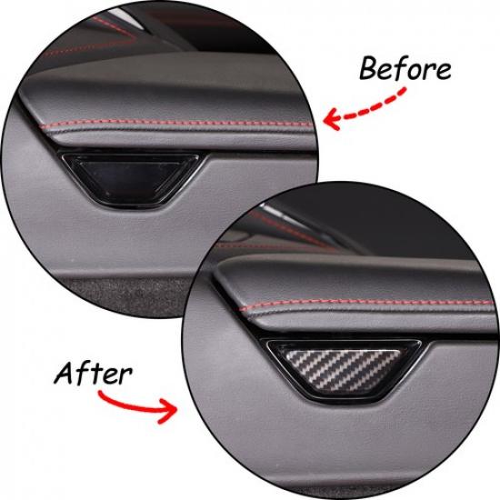 ABS Carbon Car Armrest Box Switch Trim Decorative Cover For Corvette C8 +