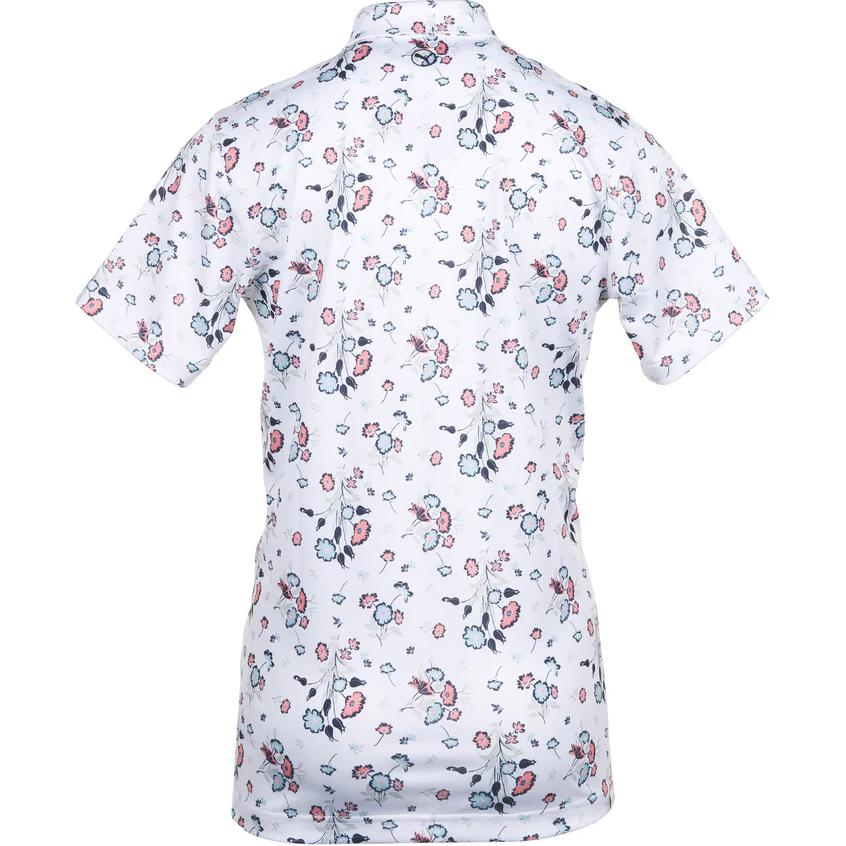 Puma Golf Heirloom Mesh Moisture-Wicking Quick-Dry Breathable All-Over Print Polo Shirt Men Polo Shirts White 624489-02