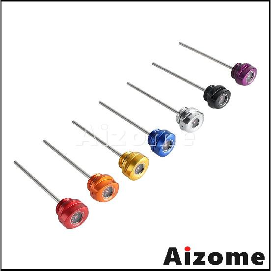 Aluminum Oil Dipstick W/ Temperature Gauge Motorcycle Oil Plug Temp Gauge For Harley Touring Road Street Glide FLHXSE FLTRXSE