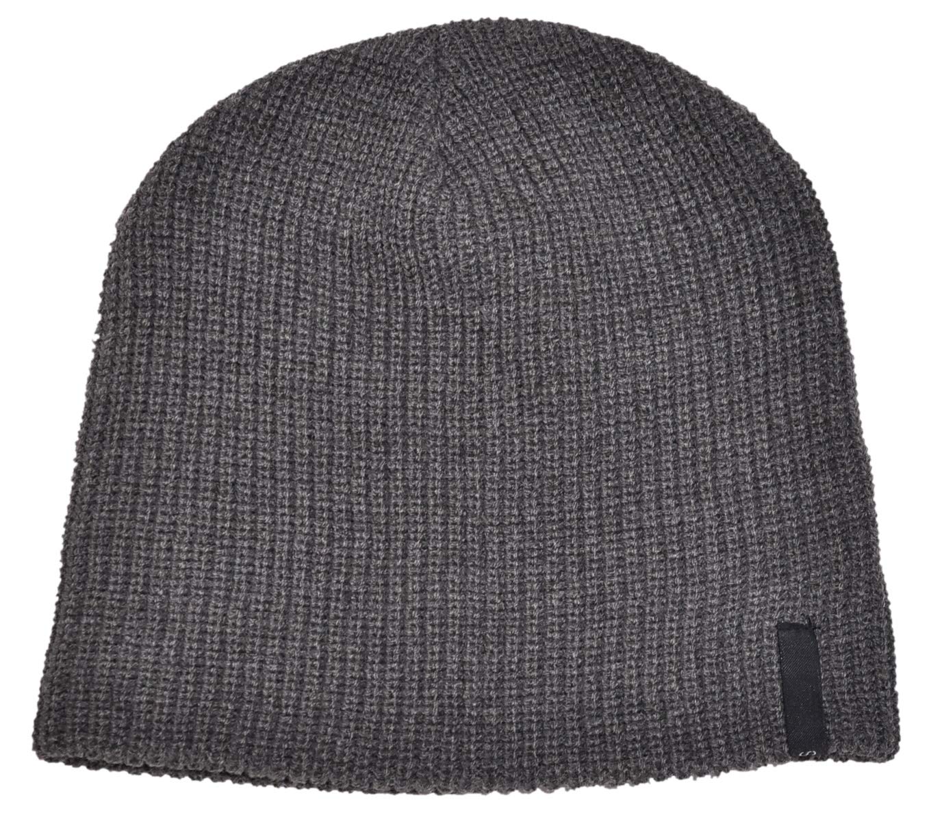 

TARO WORKS Базовая вязаная шапка однотонная глубокая единого размера, простая, цветная, посадка, [унисекс] серый,