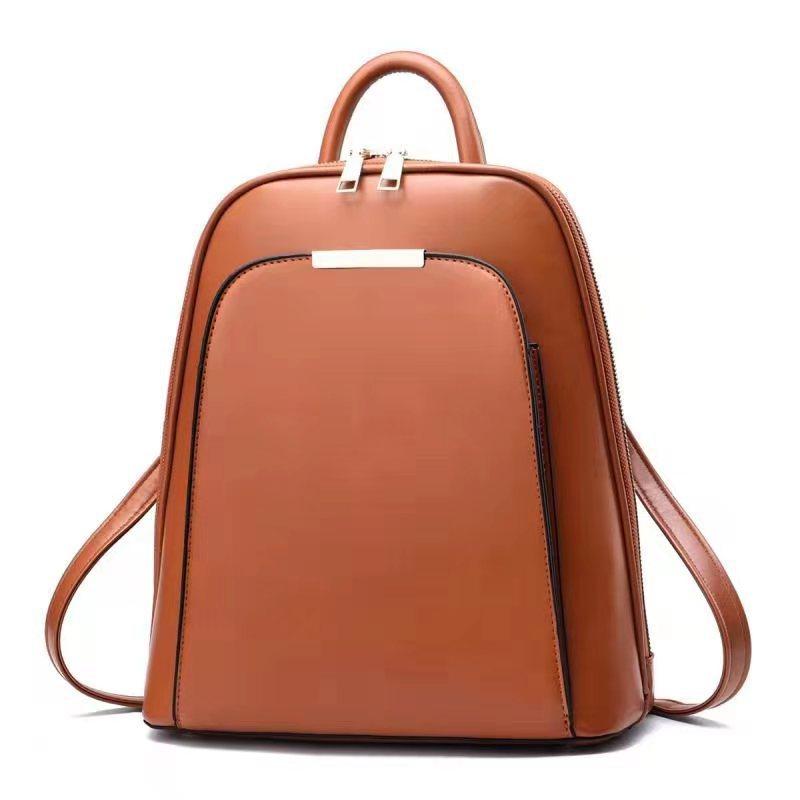 New Solid Color Middle-aged Women's Backpack, Schoolbag, Travel Backpack, Dual-purpose Large-capacity Mother