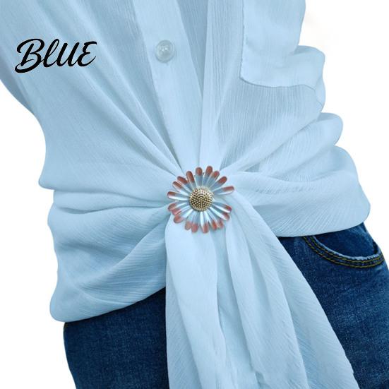 Scarf Fastener Button Large Chrysanthemum Alloy Silk Anti-rust Accessory Buckle