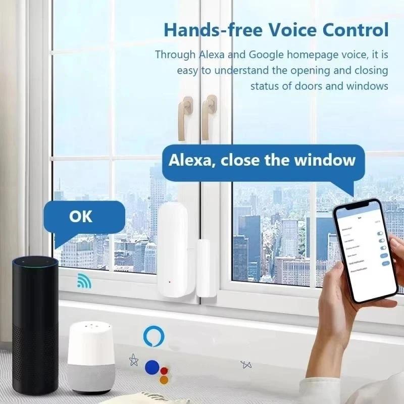 1 Set Door Open Closed Burglar Magnetic Detector For Zigbee Door Window Sensor Works With Alexa Home Automation Z2M Assistant