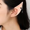 1 para Lateksowe Uszy Elfa z Kolczykiem Cuff Biżuteria Urocze Sztuczne Uszy Akcesoria Cosplay