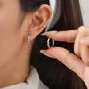 Silver Color Cubic Zircon Round Hoop Earrings for Women Fashion Simple Circle Small Earrings Punk Fashion Jewelry Party Gifts