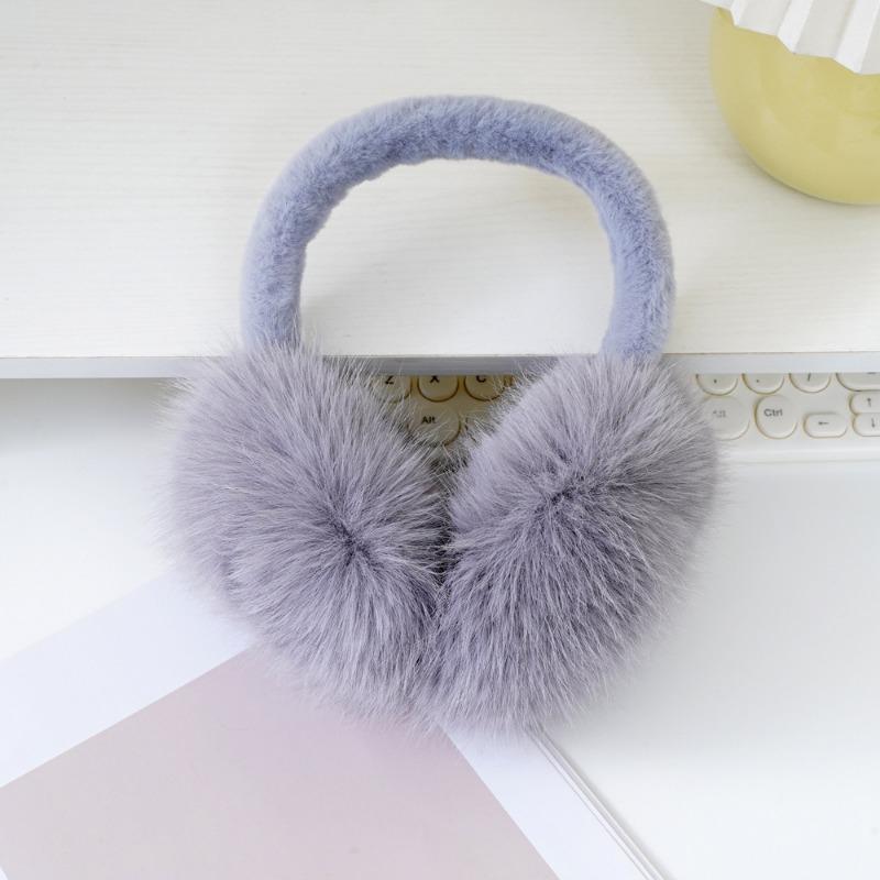 Зимние новые толстые бархатные ветрозащитные холодостойкие длинные пушистые однотонные простые наушники милые наушники плюшевые теплые теплые наушники