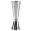 304 Stainless Steel Double-Headed Jigger with Rolled Edge - 30/60 Ounce Scale