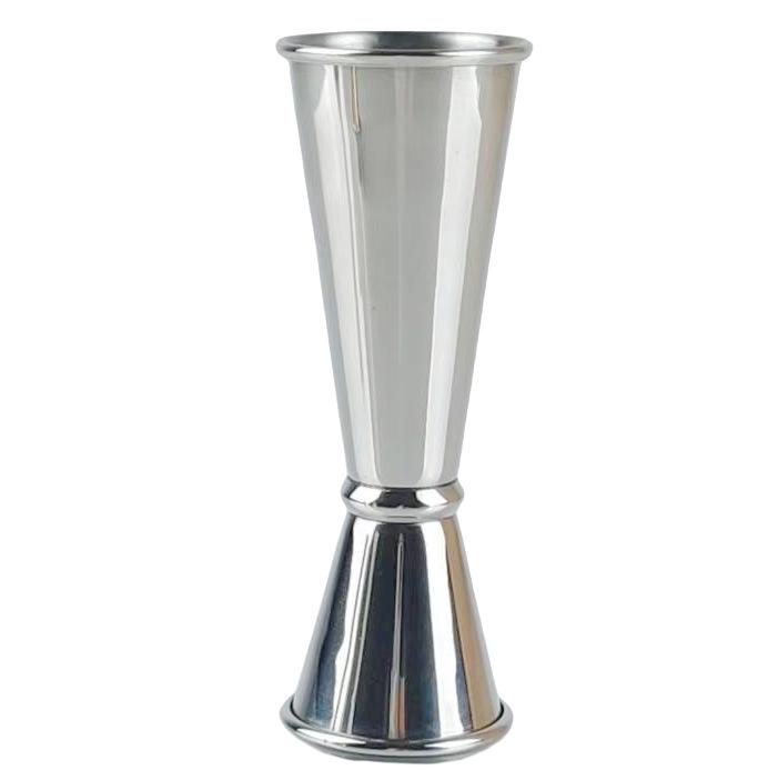 304 Stainless Steel Double-Headed Jigger with Rolled Edge - 30/60 Ounce Scale