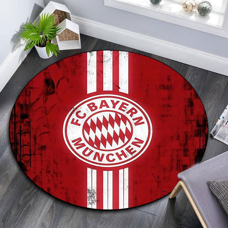 FC Bayern München,Round Area Rug,Carpet Rug for Living Room Bedroom Sofa Playroom Decor,Non-slip Floor Mat
