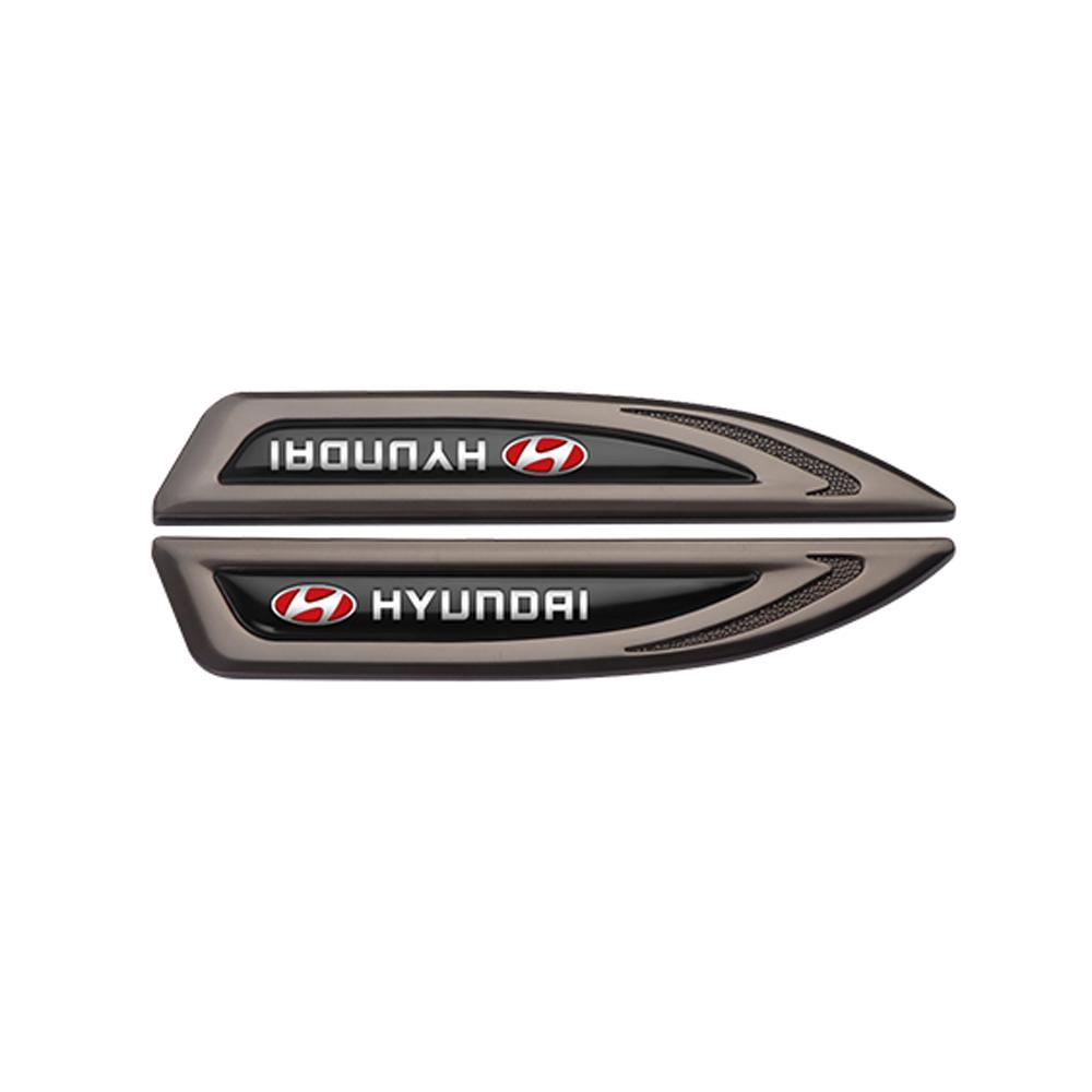 2PCS Car Styling Logo Body Fender Knife Emblem Decor Stickers For Hyundai Sonata Palisade Elantra Wagon ix20 i20 i30 Accessories vf1