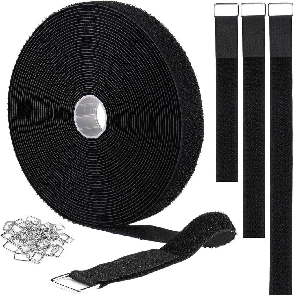 Nylon Hook & Loop Self-Adhesive Cable Tie with Plastic Buckle