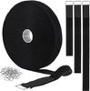 Nylon Hook & Loop Self-Adhesive Cable Tie with Plastic Buckle
