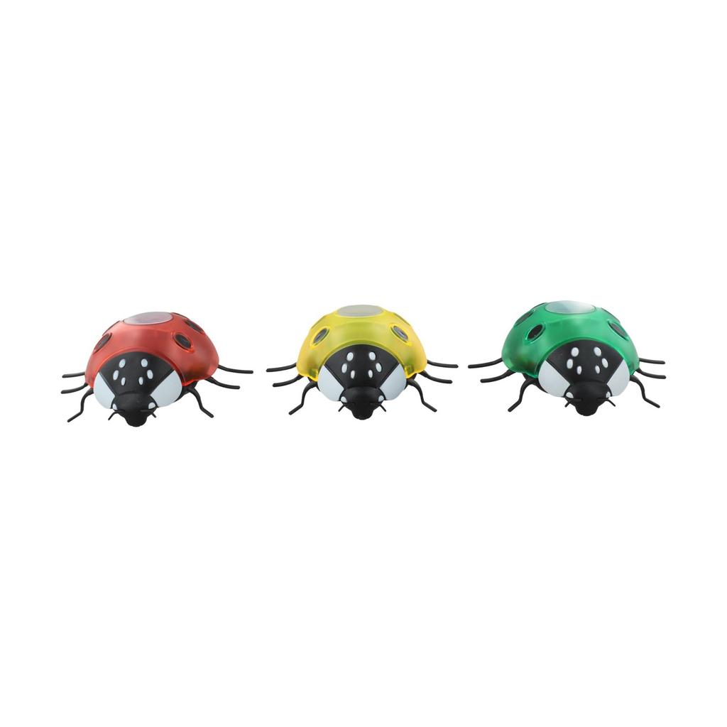 Solar LED Ladybugs Garden Wall Decor with Waterproof Metal Frame for Outdoor Hanging On Patios Fences and Gardens