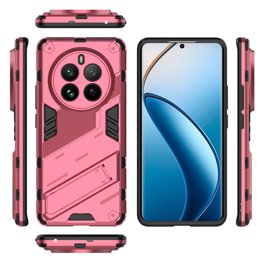 For Realme 12 Pro 5G/12 Pro+ 5G Case PC+TPU Shockproof Armor Phone Cover with Kickstand
