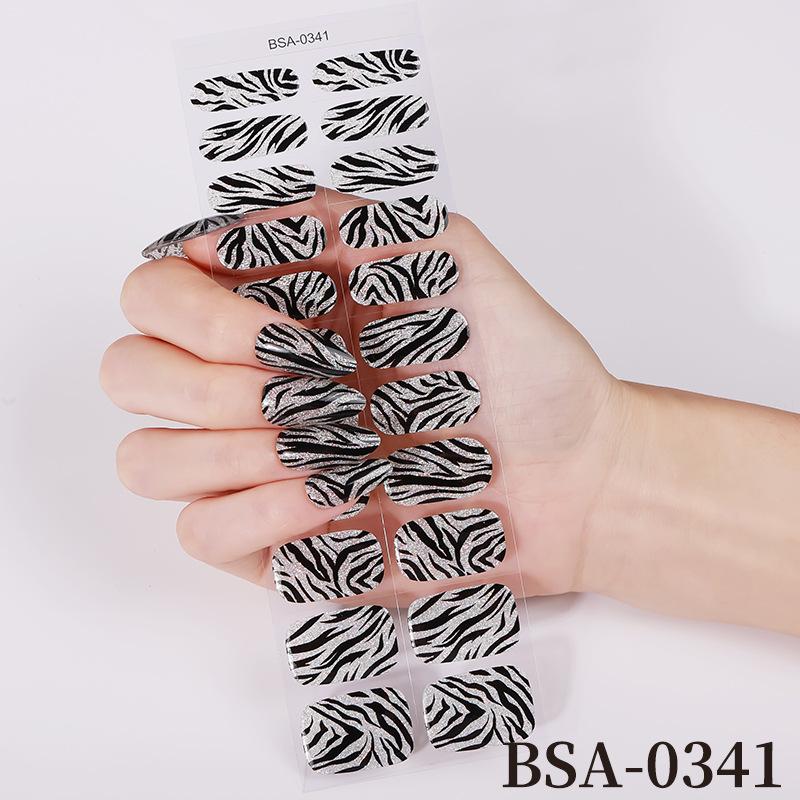 Gel Nail Sticker Waterproof Leopard Print Bronzing Free Baking Lamp Gel Nail Sticker Full Sticker UV Free