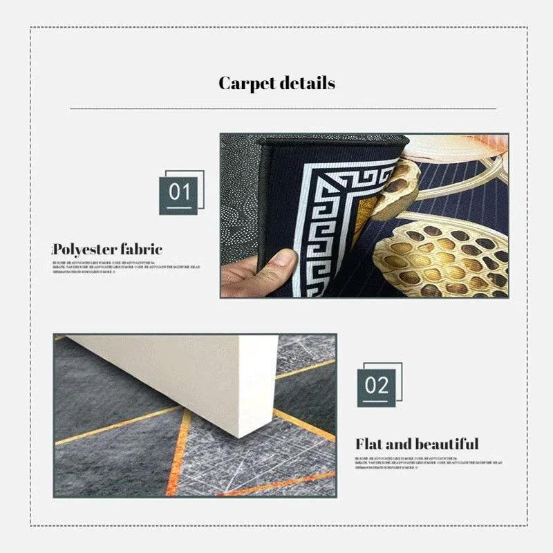 Hallway Runner Rug Persian Washable Long Corridor Carpet Vintage Lounge Rug Bedroom Decoration Non-Slip Carpets for Living Room