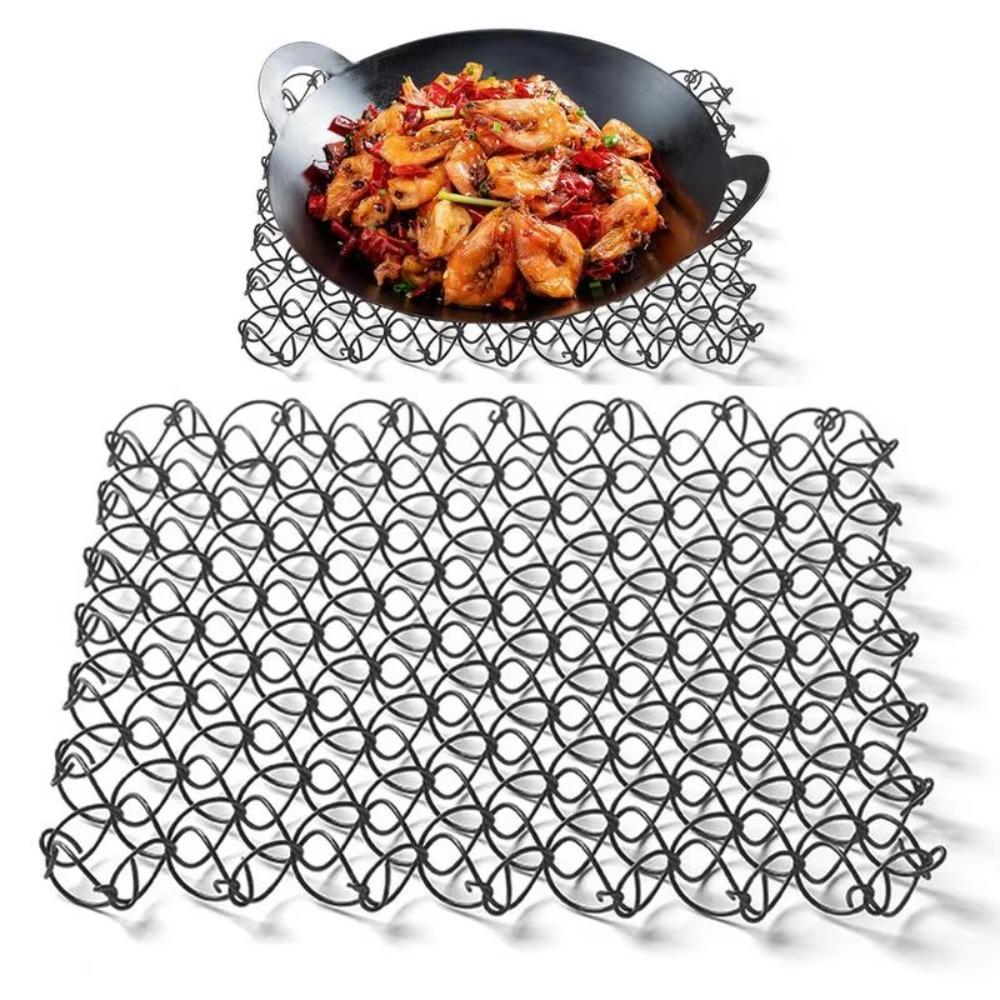 

Anti-scald Pot Pad Square Hot Dishes Mat Coaster Spring Insulated Mat Pans срібний