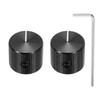 Uxcell Aluminum Potentiometer Knobs of Hole Diameter Outer Diameter 15mm Height Universal Control Knobs for and Linear Indicators Black (Set 2)