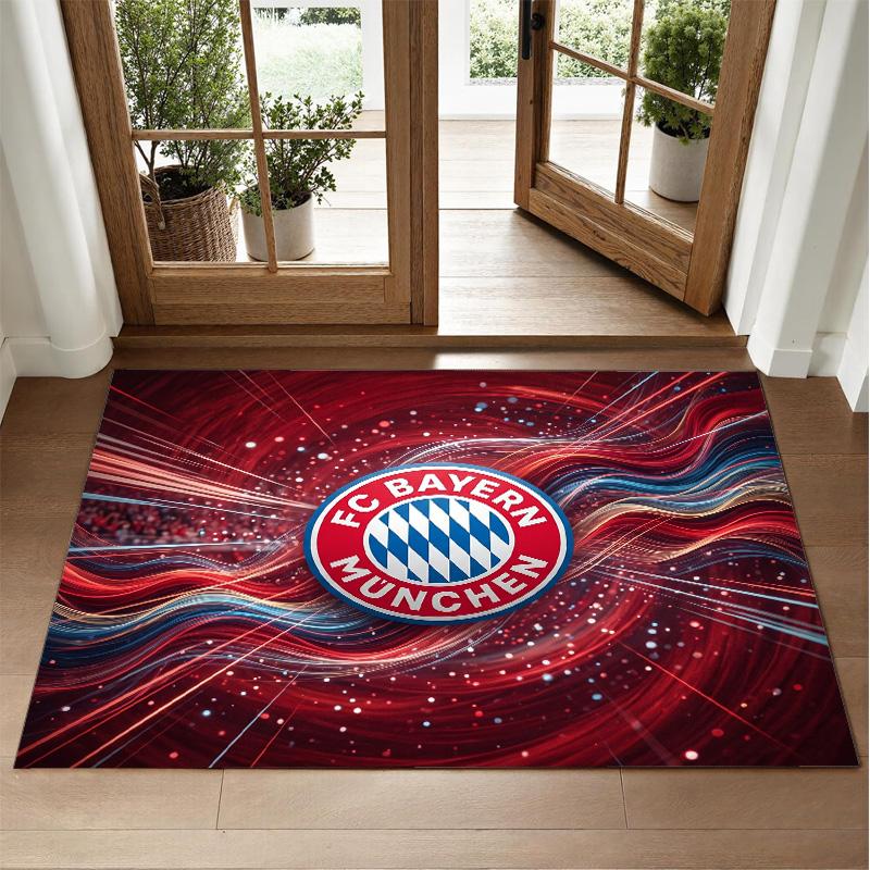 Tapis Velours Cristal Design Bayern Munich Tapis Décoratif Doux pour Chambre à Coucher Entrée