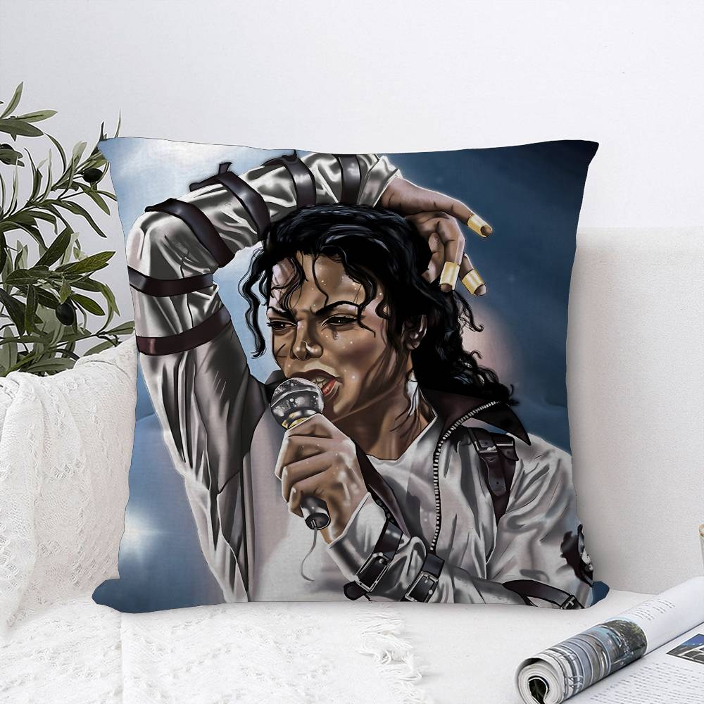 80s Pop Singer Michael Jackson Personalized Pillow Cover Kids Bedroom Wild Party Decor Pillowcase Kid Birthday Shower Gift