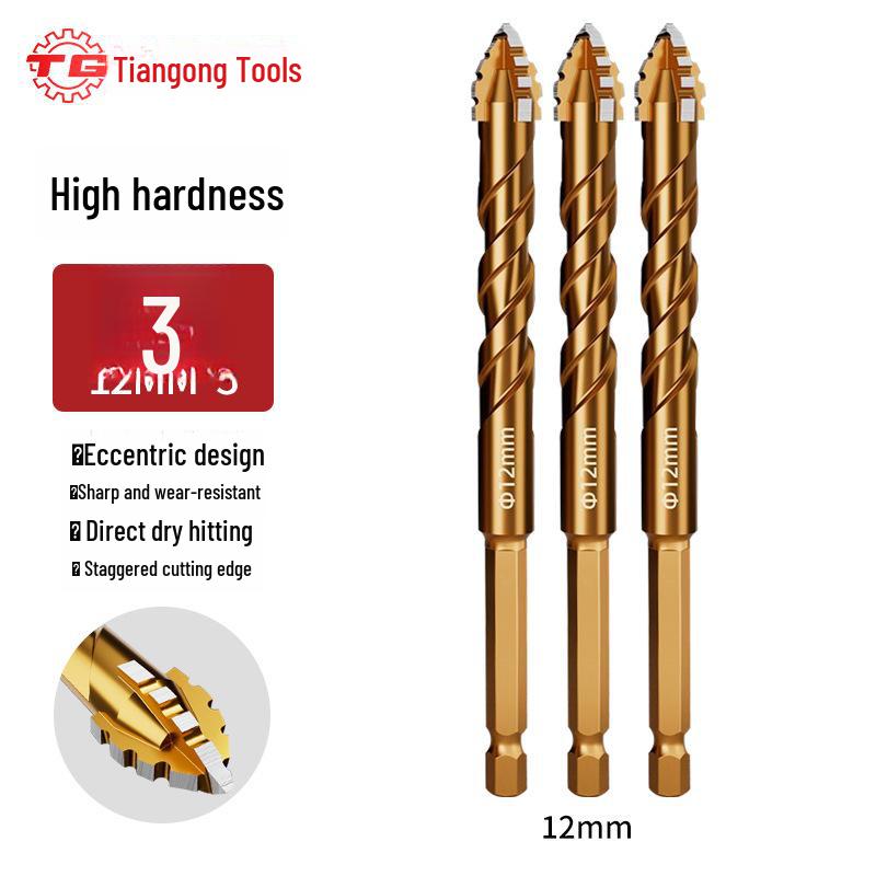 Tiangong High-Hardness Serrated Eccentric Drill Bit for Tile and Concrete