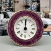 Small Table Clock with Enamel Color Metal Clocks Quiet Timekeeping for Collectors Mantel Clock Home Decoration