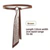 Silk Scarf Belt Accessories Women's Ribbon Belt Chain Belt Hip Hop Punk Vintage American Decor with Jeans Belt Red